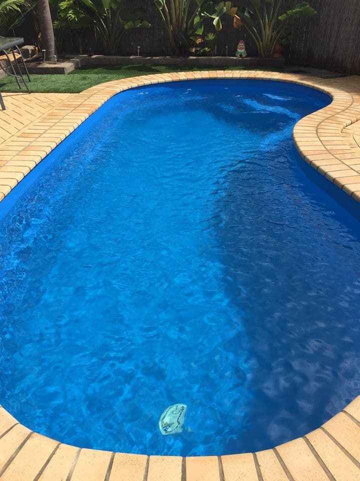 Fibreglass pool renovated by Brady — R. Evans